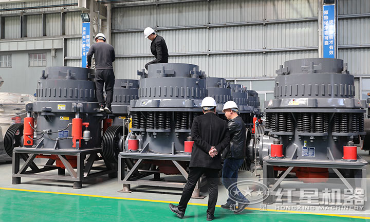 多家對比后二次到廠，選擇兩臺圓錐破