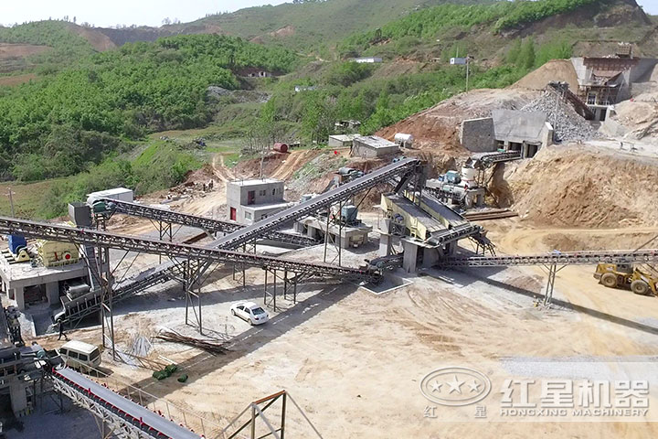 時產(chǎn)200石子破碎機(jī)生產(chǎn)現(xiàn)場，可就近安排參觀